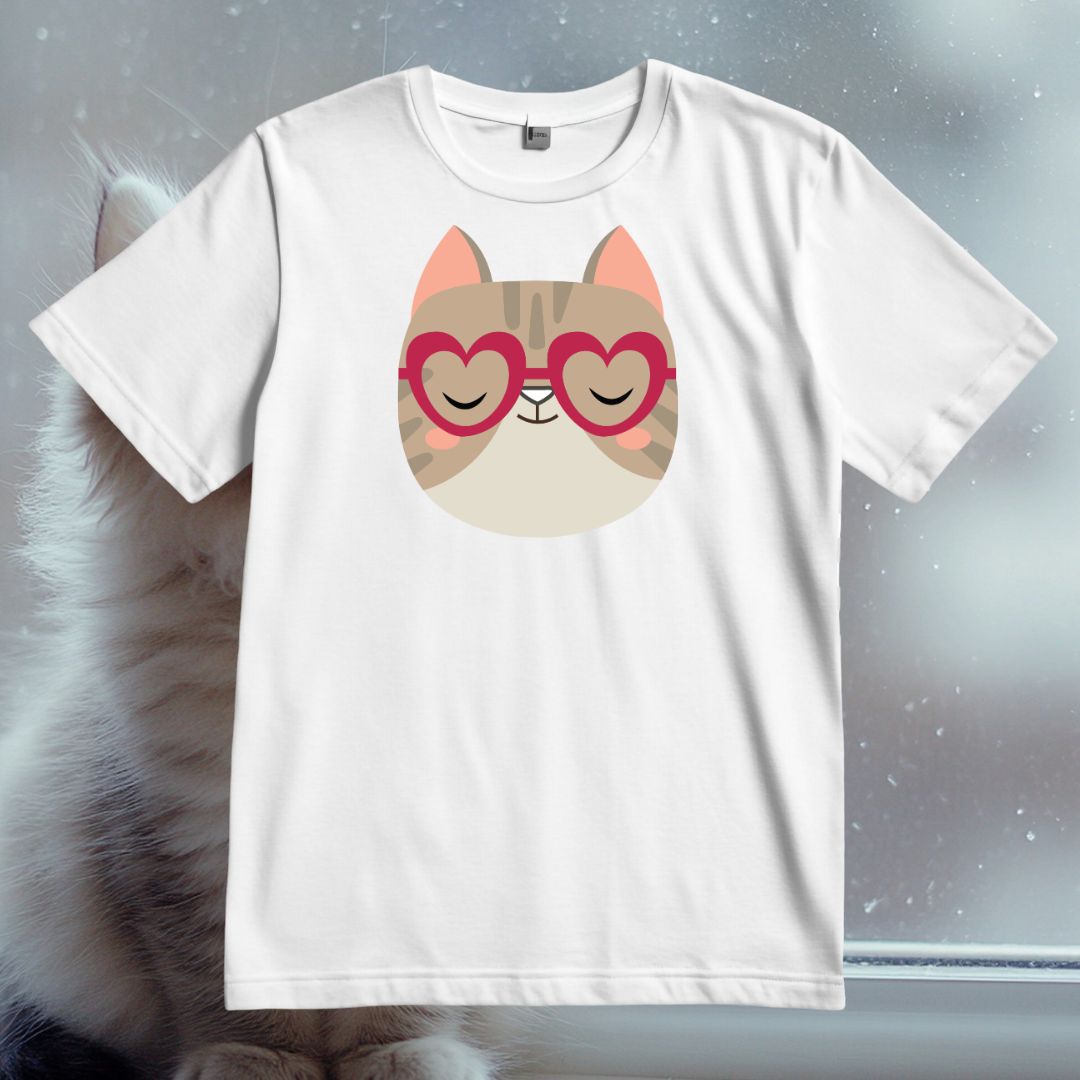 Glass Heart Cat Vector