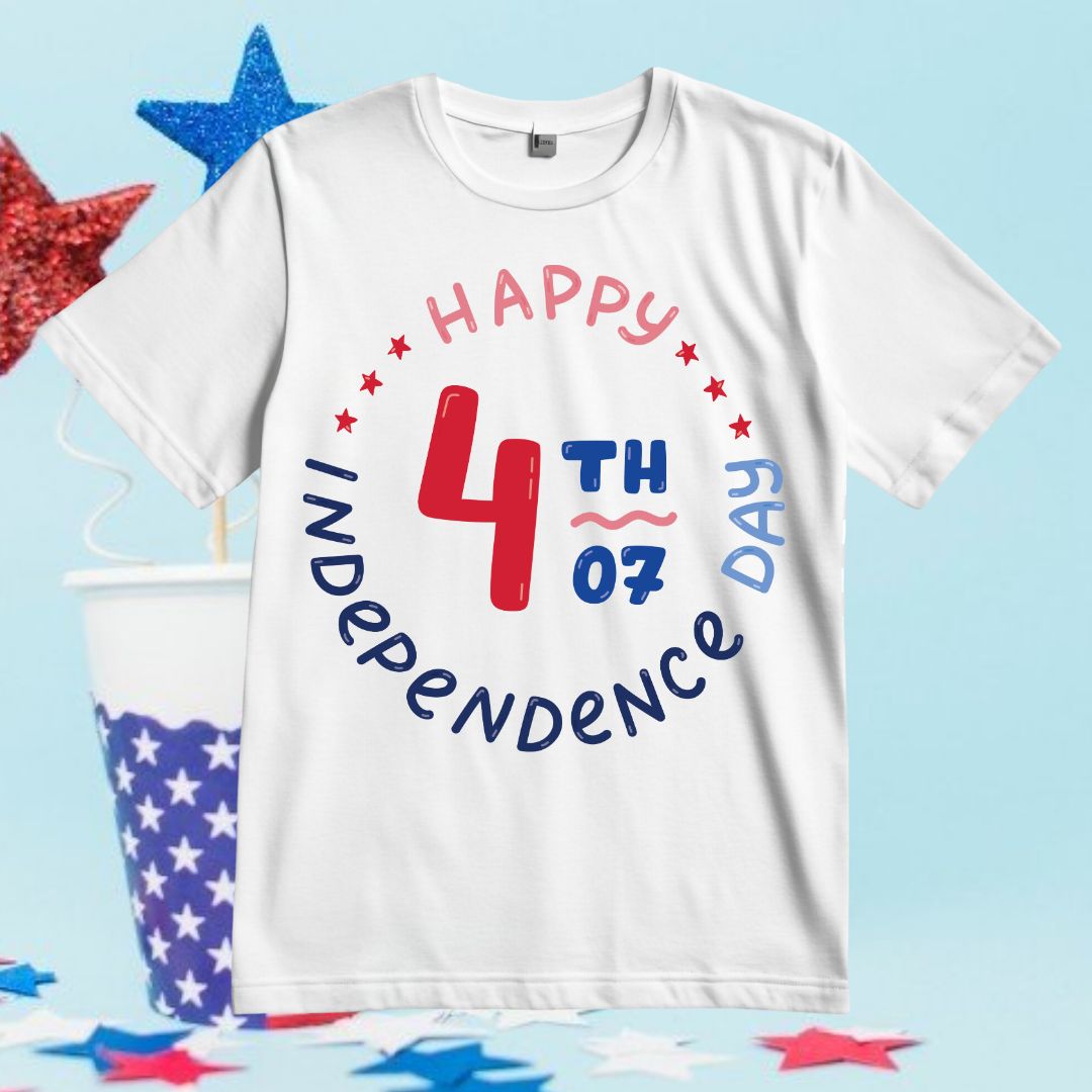 Happy 4th July Circle Vector