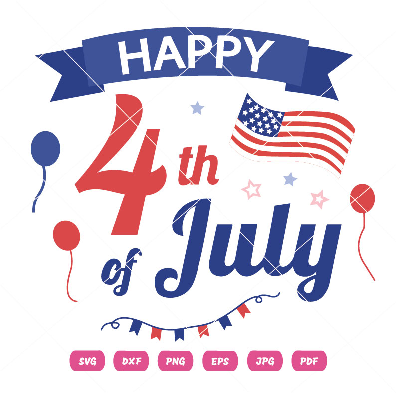 Happy 4th July Vector