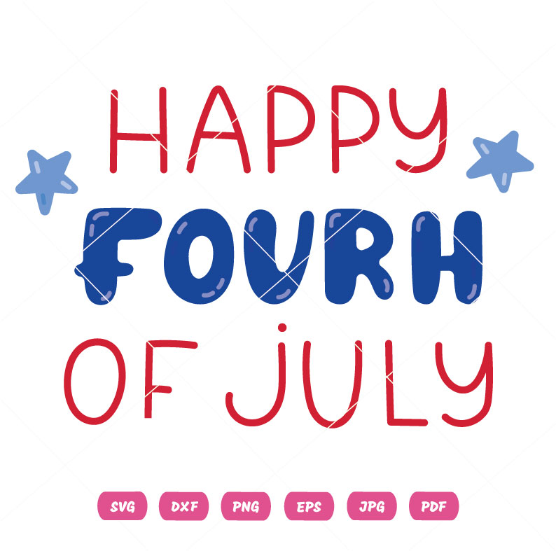 Happy 4th Of July Star Vector