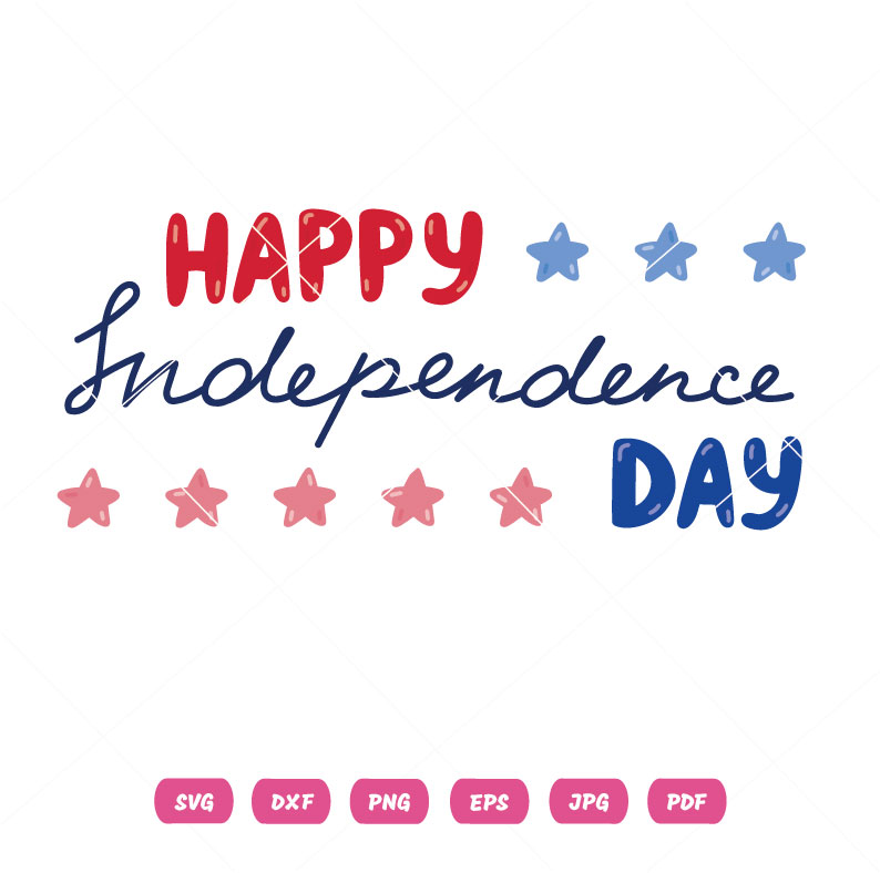 Happy Independence Day Star Vector