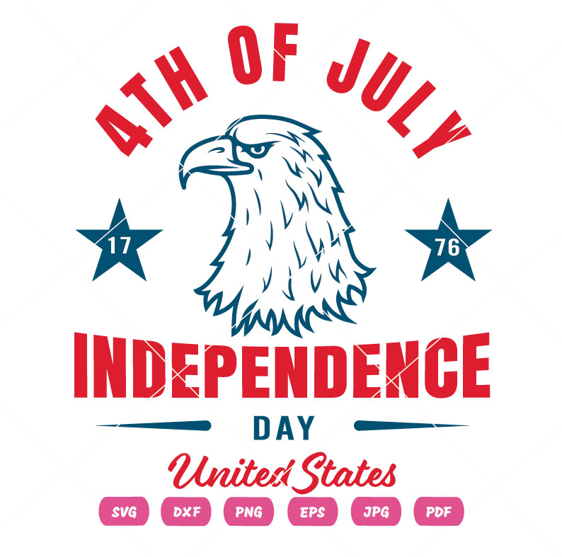 Independence Day USA Eagle Head Vector