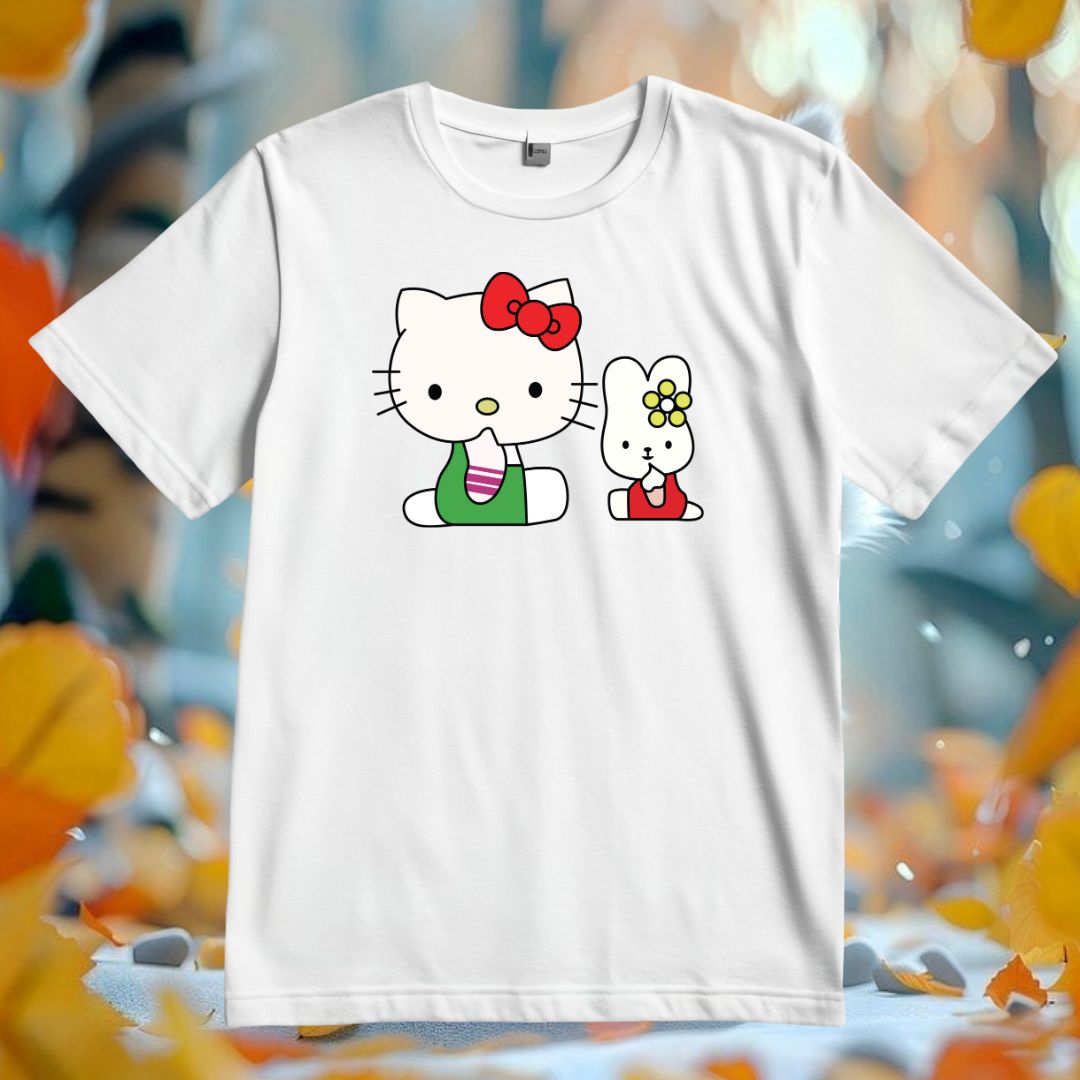 Kitty Flowers Vector