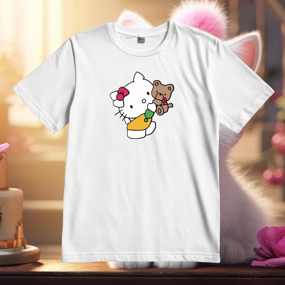 Kitty Vector With Bear