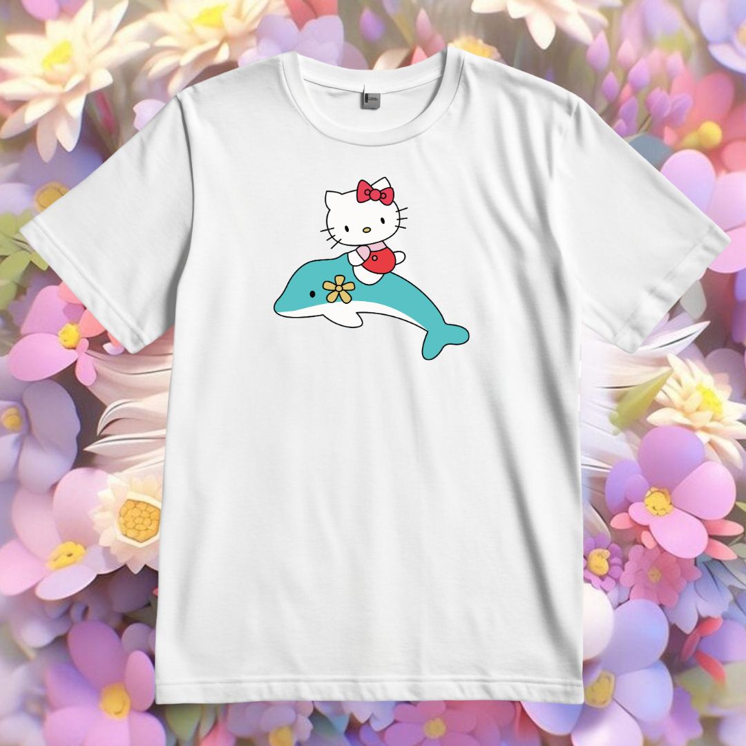 Kitty Vector With Fish