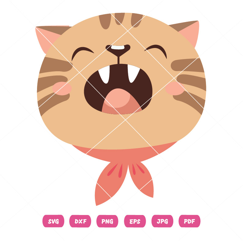 Shouting Cat Vector