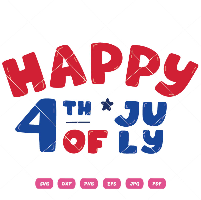 Simple Happy 4th July Vector