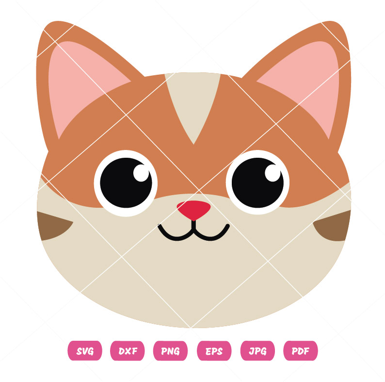 Simple Kitty Face Vector