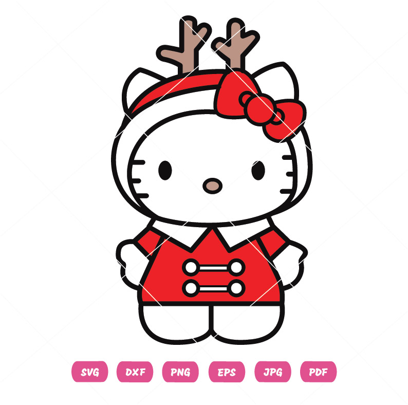 Hello Kitty Christmas Vector