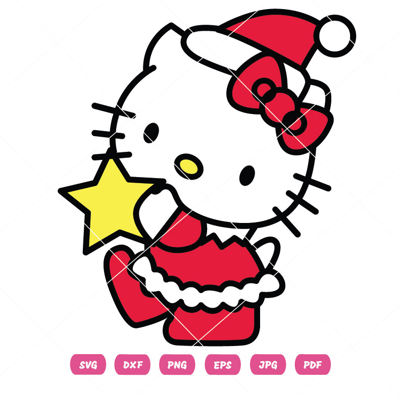 Kitty Christmas Vector