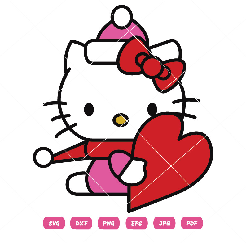 Kitty Heart Vector