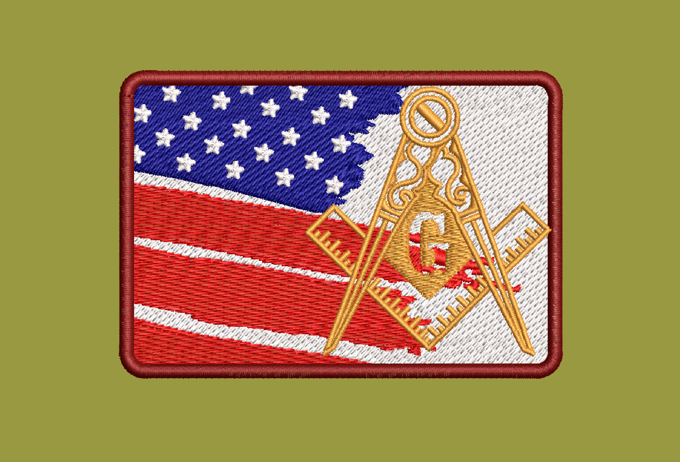 AM FLAG W SS EMBROIDERY DESIGN USA FLAG COMPASS EMBROIDERY DESIGN WAVED USA FLAG EMBROIDERY DESIGN MACHINE EMBROIDERY FILE