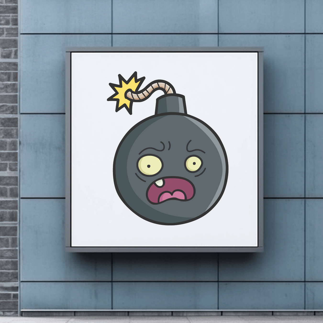 Angry Bomb Emoji Vector