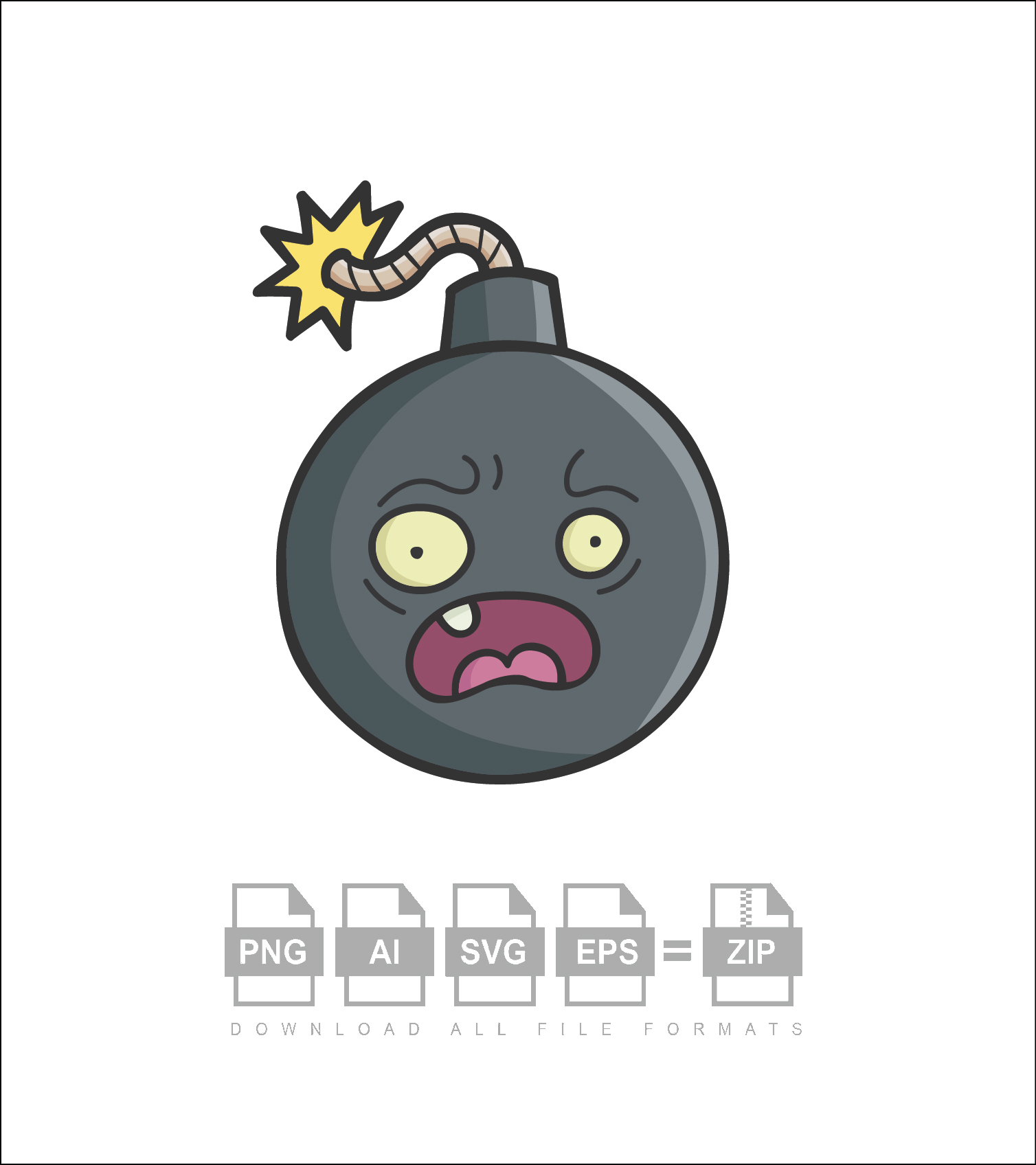 Angry Bomb Emoji Vector