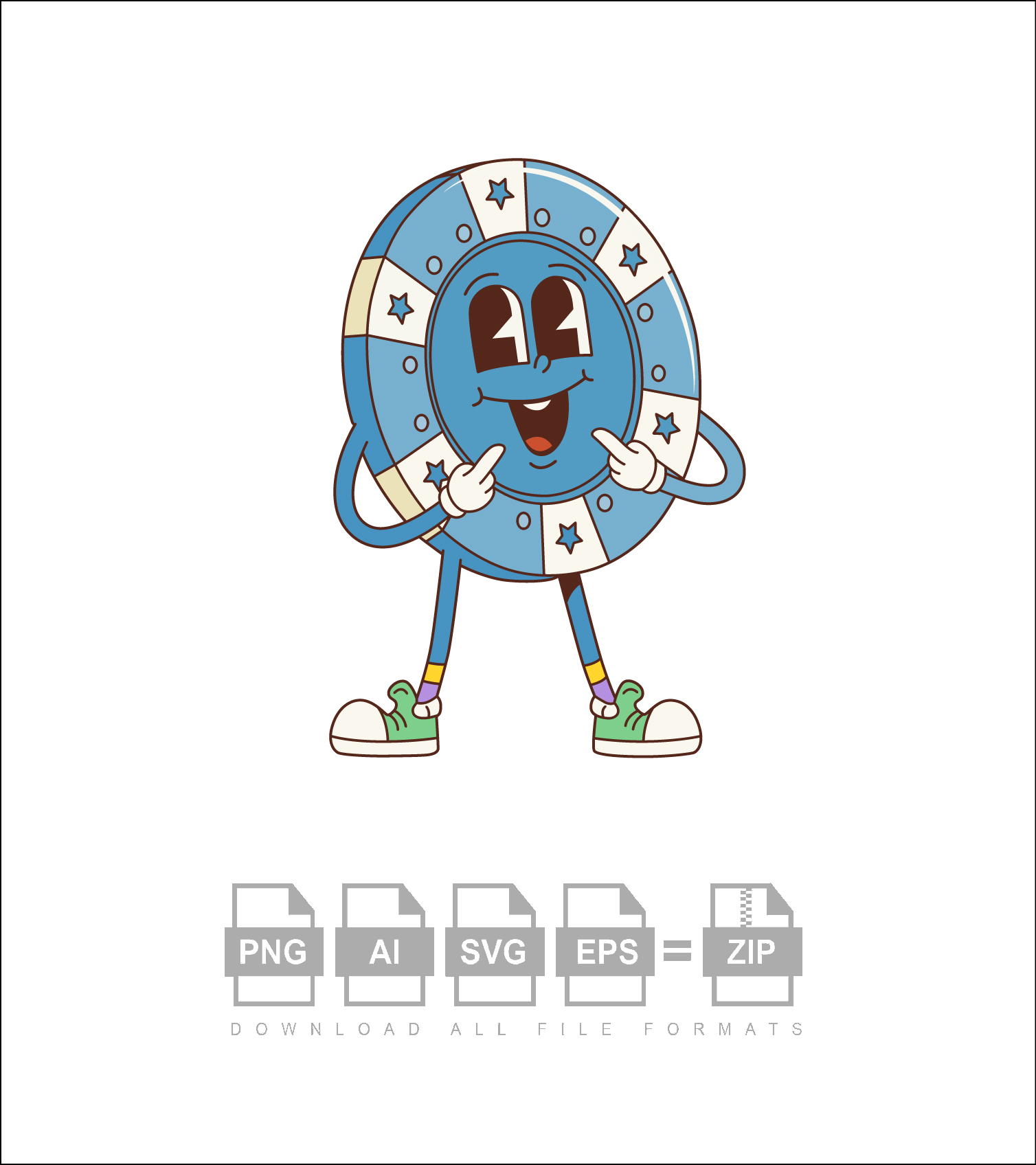 Cartoon Character Of Casino Vector