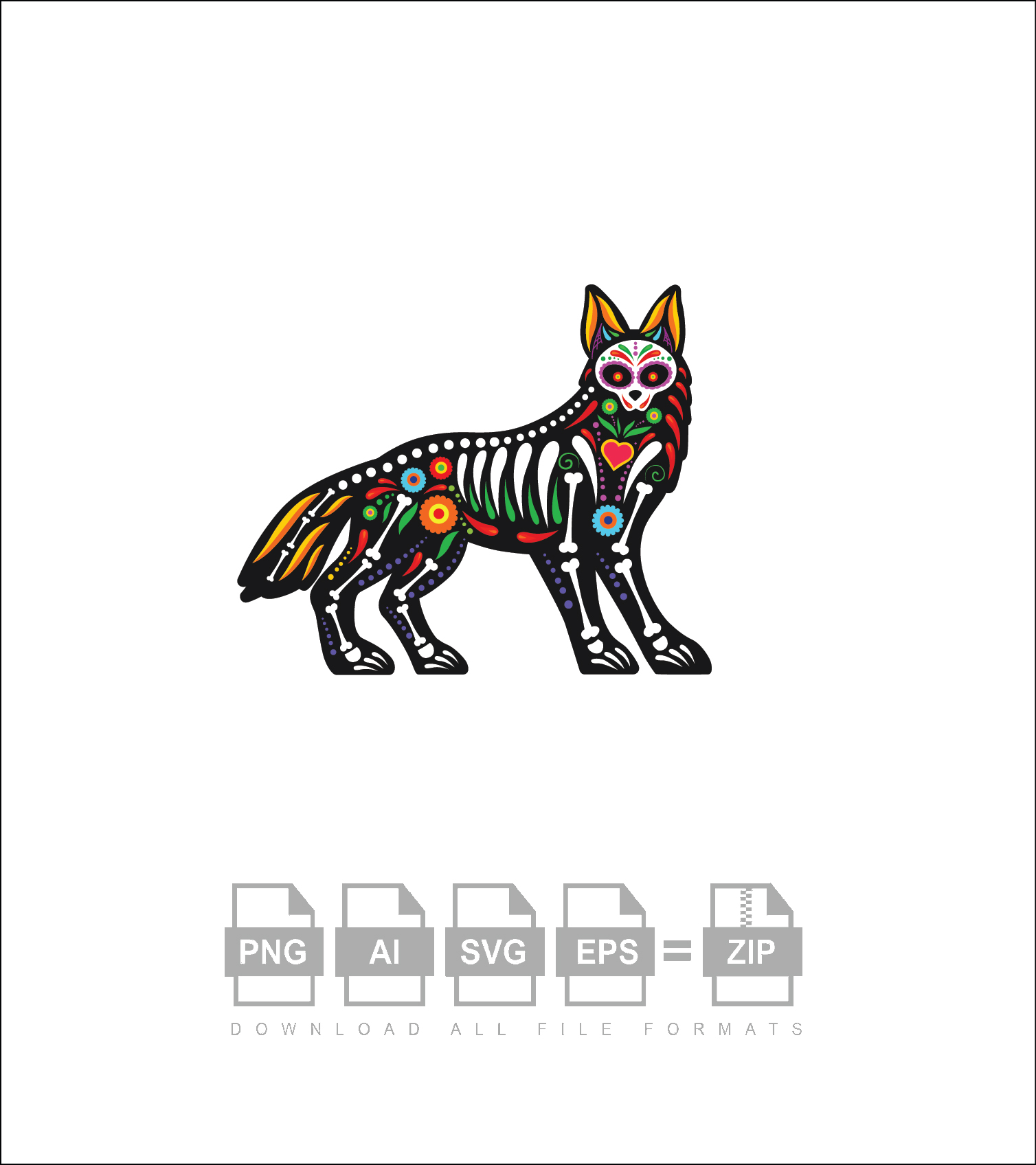 Day Of The Dead Skull Vector