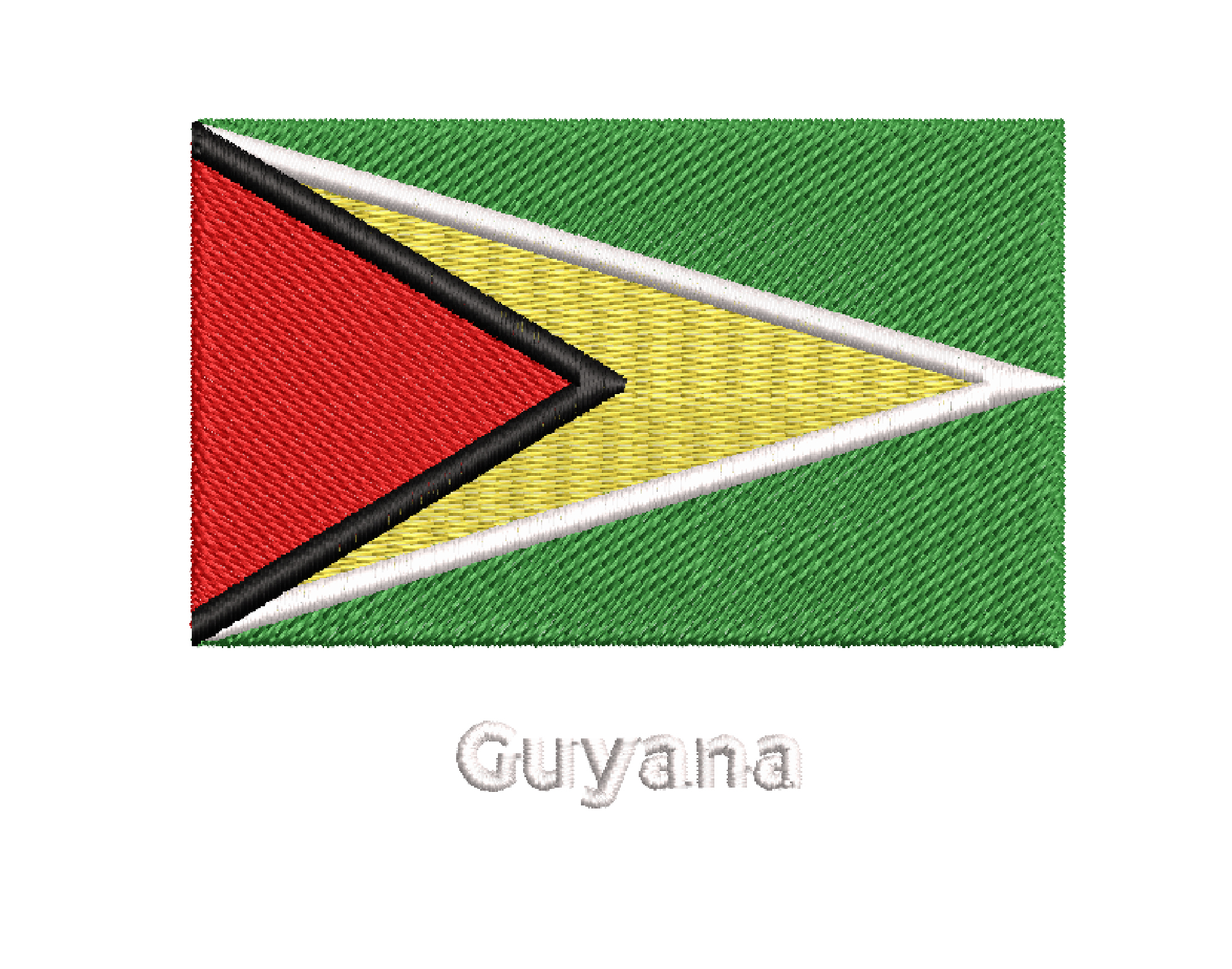 UYANA FLAG EMBROIDERY DESIGN WEST GUYANA FLAG EMBROIDERY DESIGN BORDERLESS FLAG EMBROIDERY DESIGN MACHINE EMBROIDERY FILE