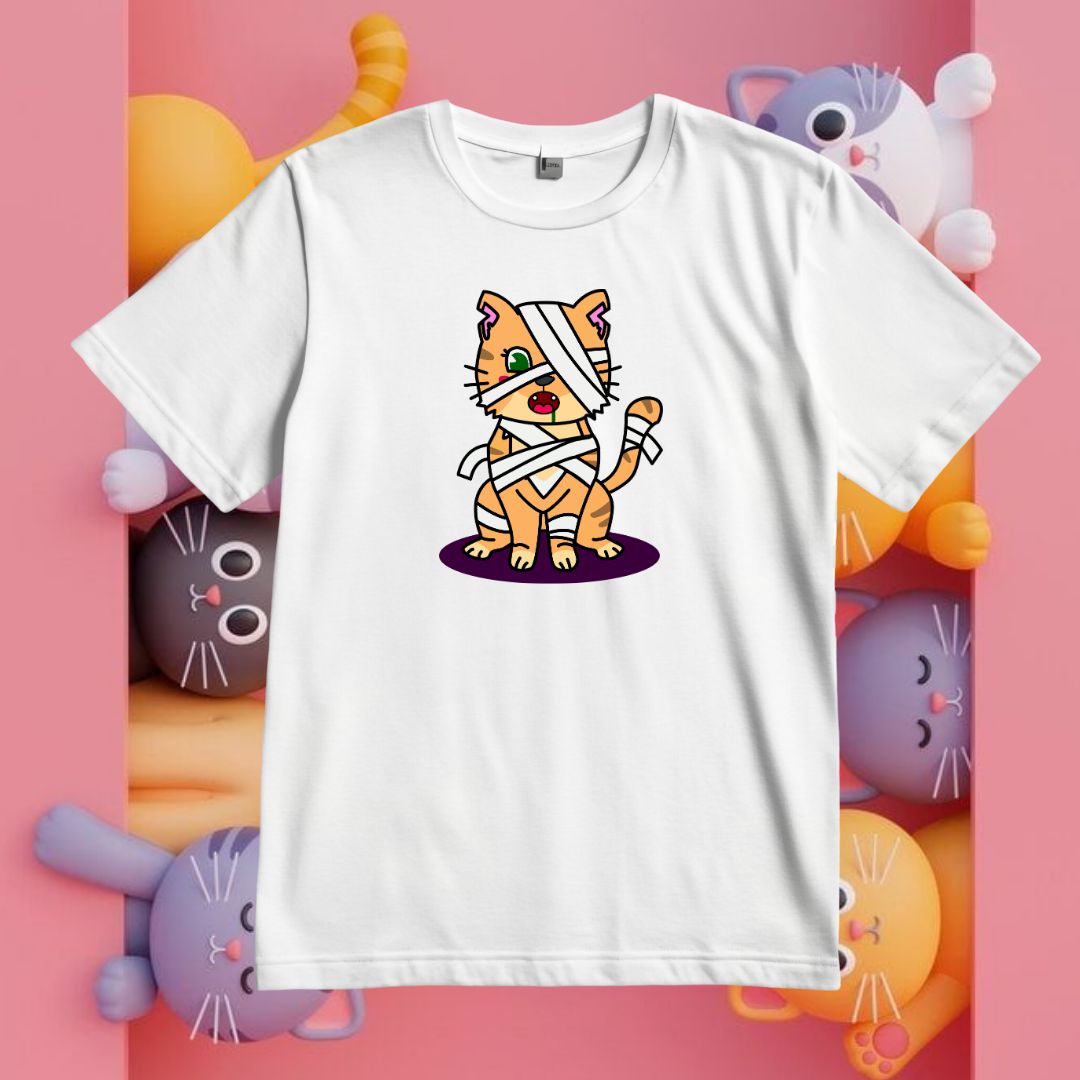 Halloween Cat Mummy Vector