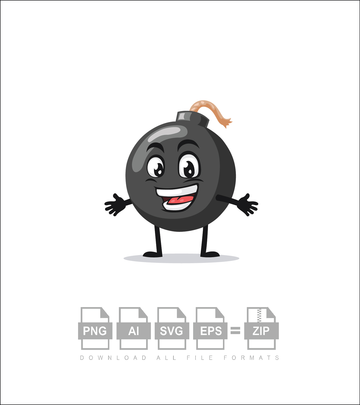 Happy Bomb Emoji Vector