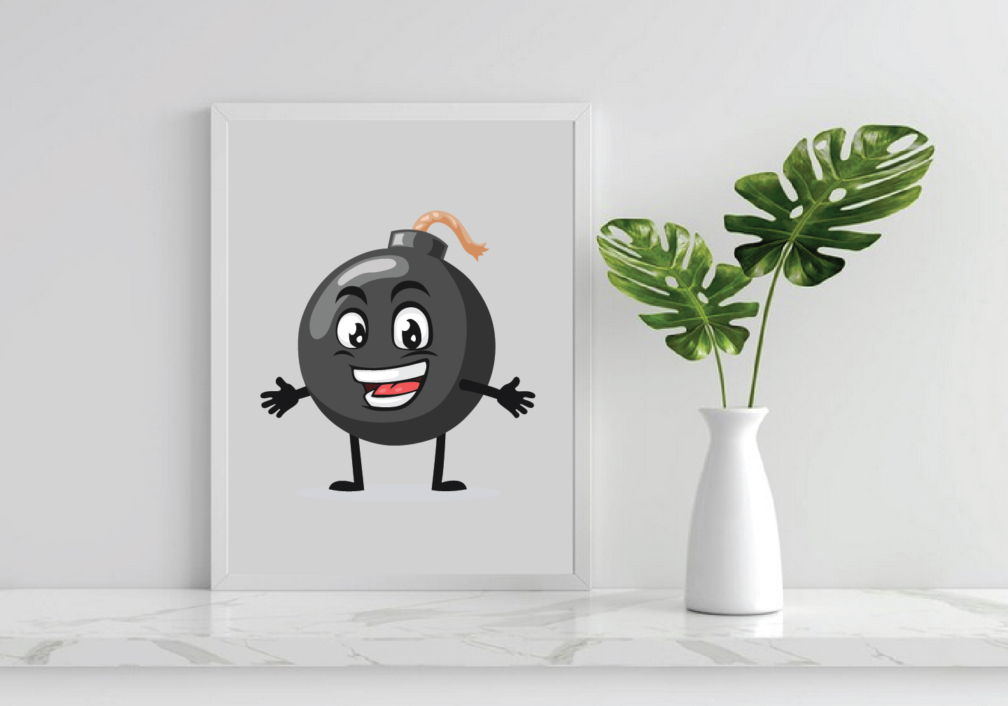 Happy Bomb Emoji Vector