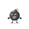 Happy Bomb Emoji Vector