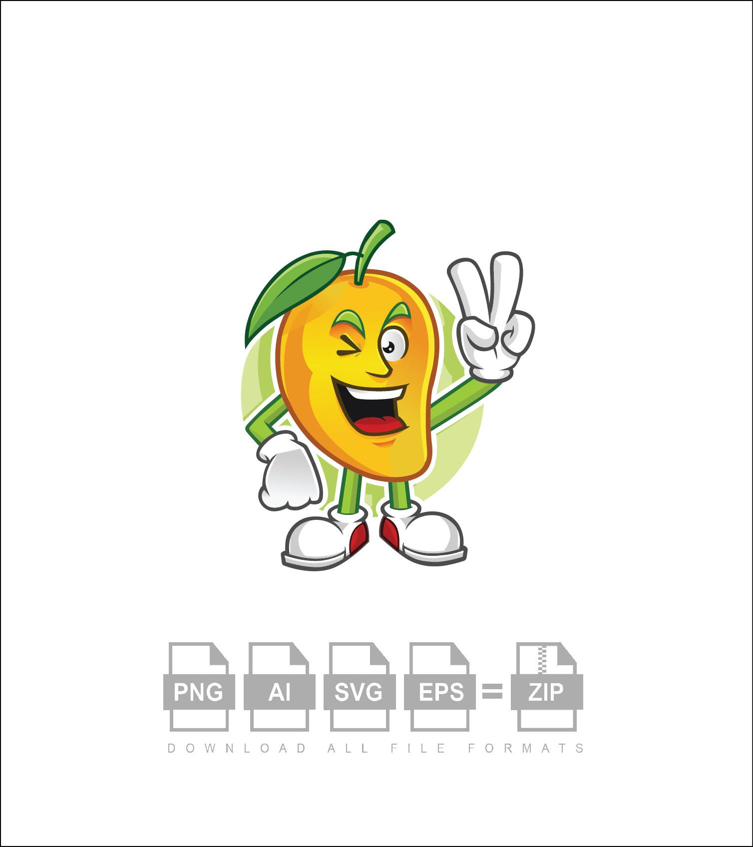 Happy Mango Cartoon Vector