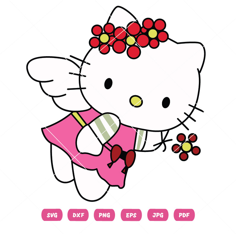 Kitty Flower Vector