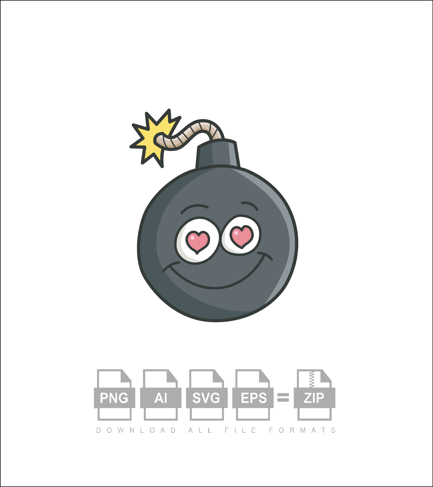 Lovely Bomb Emoji Vector