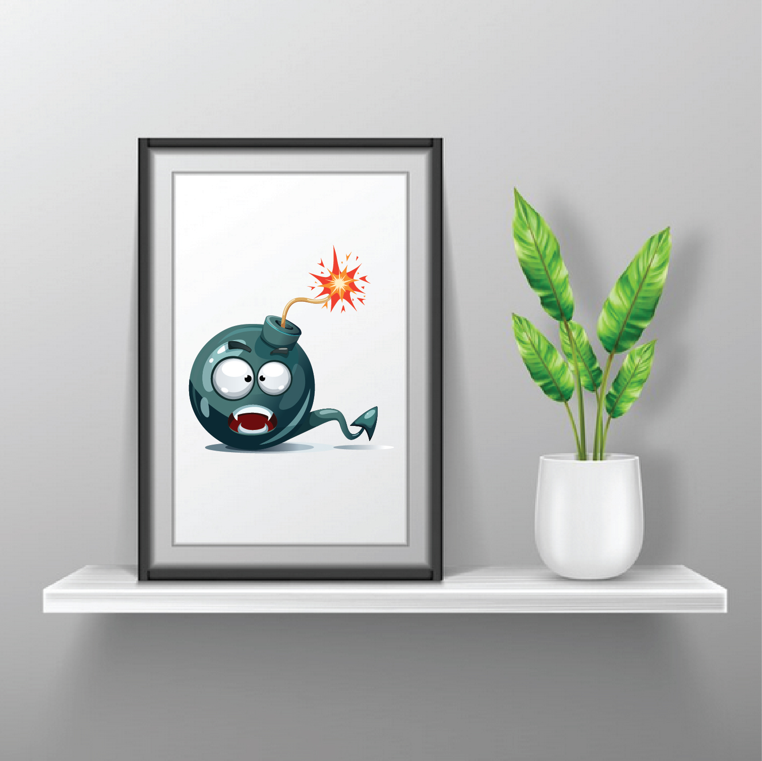 Multi Color Bomb Emoji Vector Design