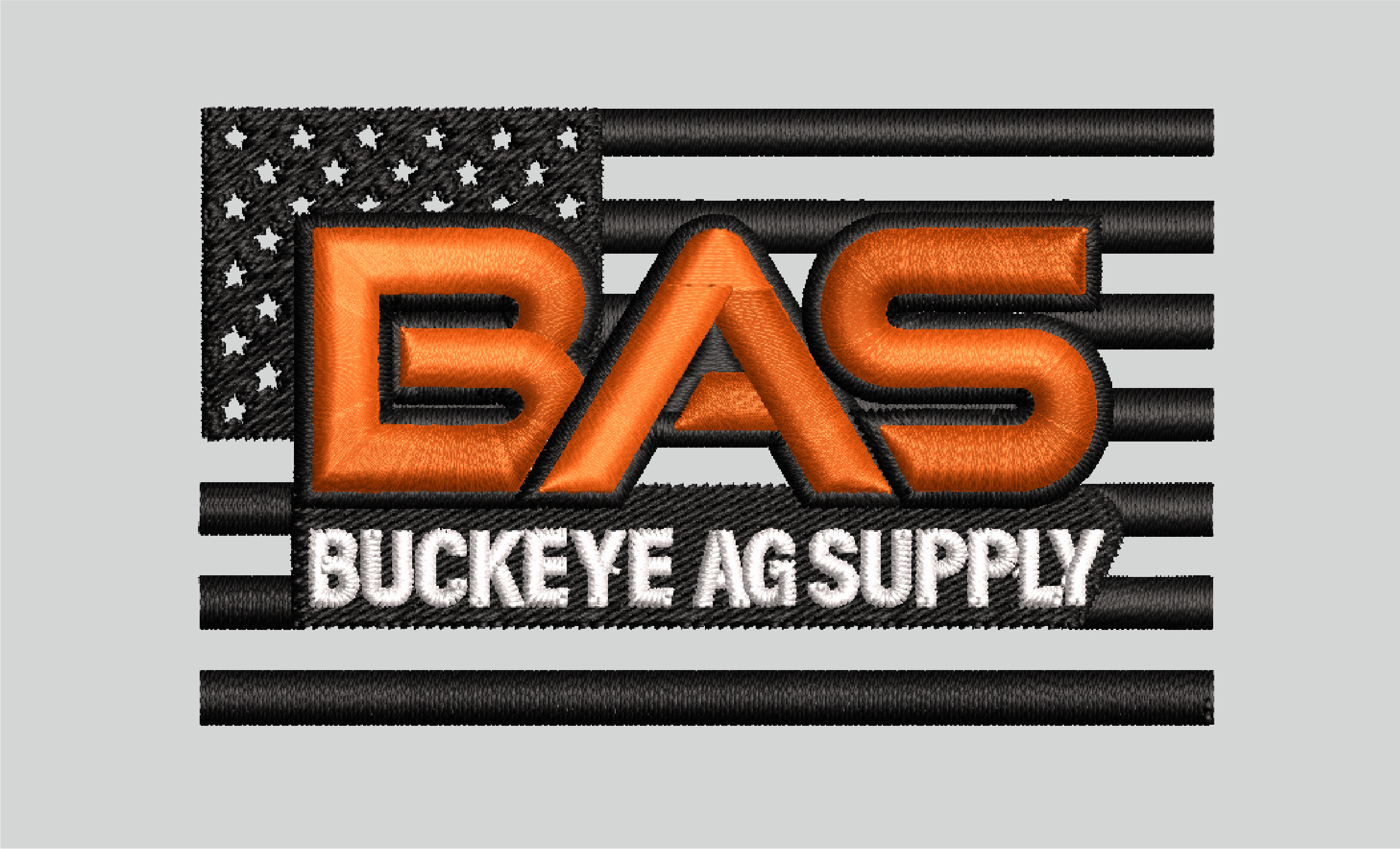 BAS BUCKET AG SUPPLY FLAG EMBROIDERY DESIGN BAS BUCKET USA FLAG EMBROIDERY DESIGN AG SUPPLY LOGO EMBROIDERY DESIGN MACHINE EMBROIDERY FILE