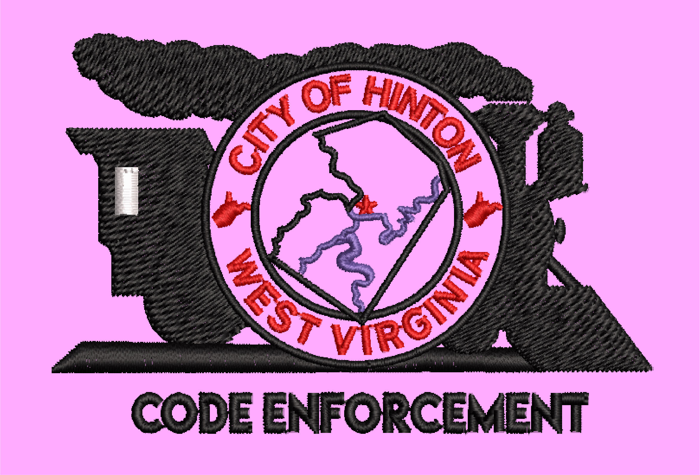CITY FLAG EMBROIDERY DESIGN CITY OF HINTON FLAG EMBROIDERY DESIGN WEST VIRGINIA MAP FLAG EMBROIDERY DESIGN MACHINE EMBROIDERY FILE