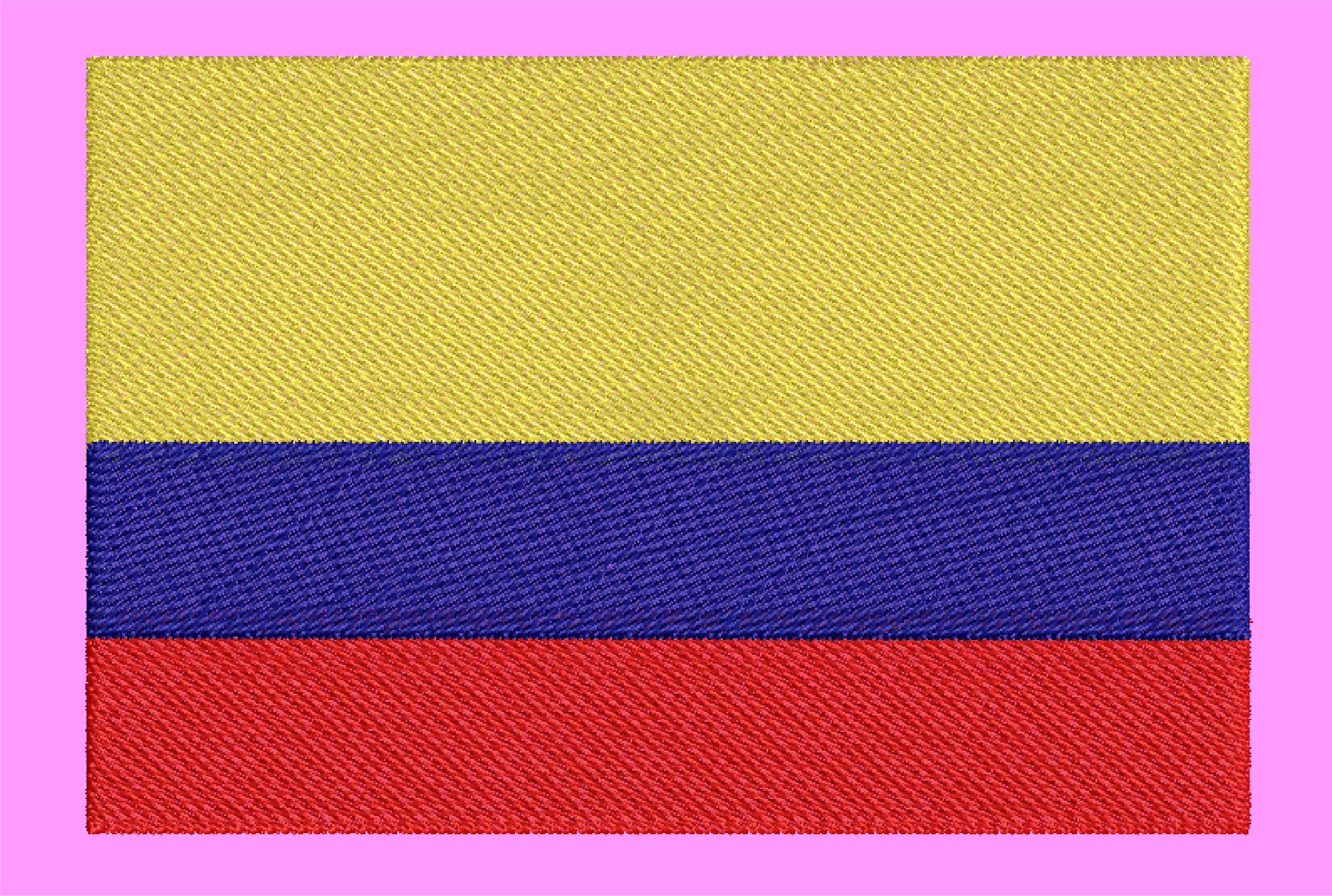 COLOMBIAN FLAG EMBROIDERY DESIGN COLOMBIAN COUNTRY FLAG EMBROIDERY DESIGN BORDERLES COLOMBIAN FLAG EMBROIDERY DESIGN MACHINE EMBROIDERY FILE