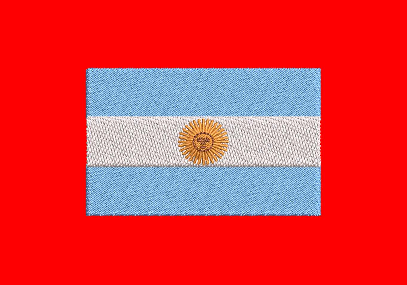 FLAG 3 ARGENTINA EMBROIDERY DESIGN ARGENTINA COUNTRY FLAG EMBROIDERY DESIGN