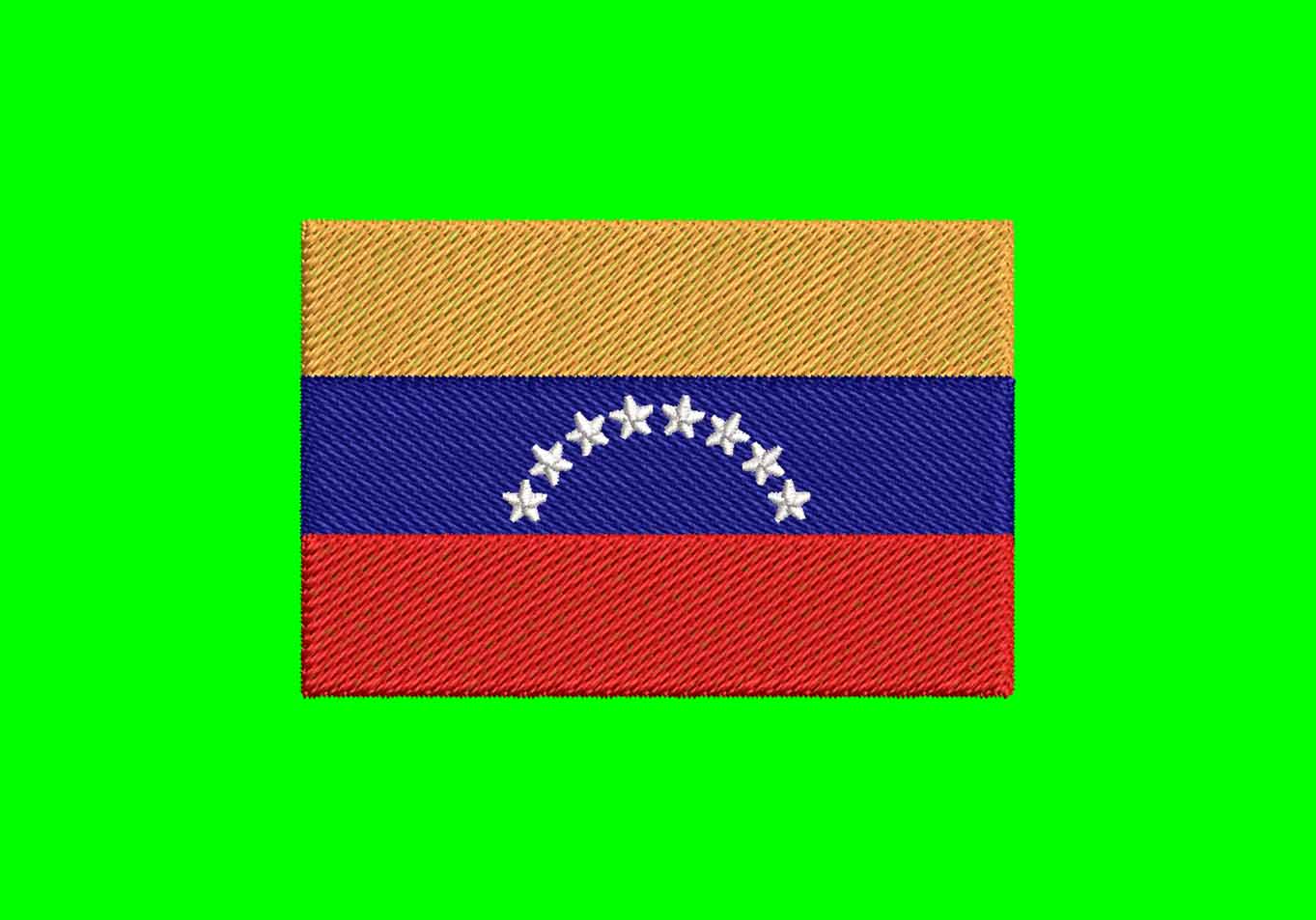 FLAG 3 VENEZUELA EMBROIDERY DESIGN VENEZUELA COUNTRY FLAG EMBROIDERY DESIGN VENEZUELA STAR FLAG EMBROIDERY DESIGN MACHINE EMBROIDERY FILE