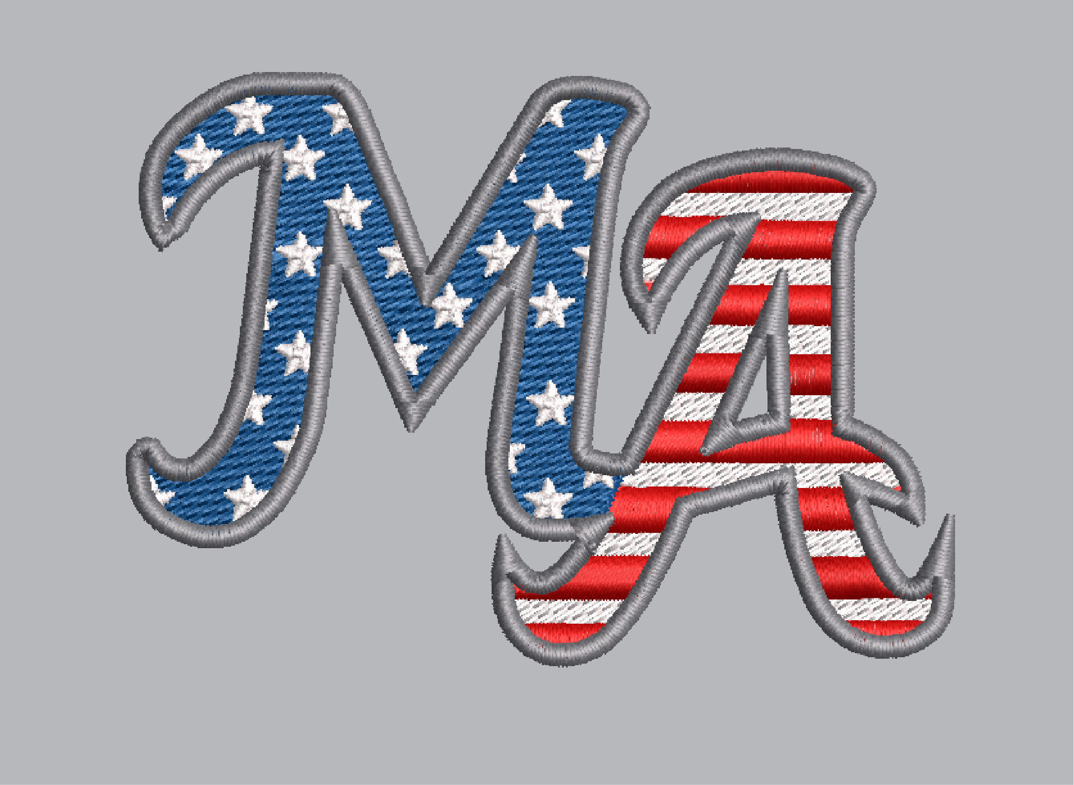 MA FLAG ART EMBROIDERY DESIGN MA LETTER FLAG EMBROIDERY DESIGN MA AMERICAN FLAG EMBROIDERY DESIGN MACHINE EMBROIDERY FILE