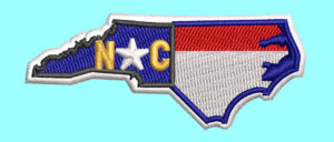 NC FLAG WITH OUTLINE EMBROIDERY DESIGN NC SATE MAP FLAG EMBROIDERY DESIGN NORTH CAROLINA STATE EMBROIDERY DESIGN MACHINE EMBROIDERY FILE