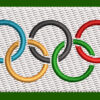 OLYMPIC FLAG EMBROIDERY DESIGN OLYMPIC CIRCLES FLAG EMBROIDERY DESIGN COLOR CIRCLE FLAG EMBROIDERY DESIGN MACHINE EMBROIDERY FILE