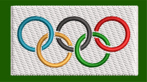 OLYMPIC FLAG EMBROIDERY DESIGN OLYMPIC CIRCLES FLAG EMBROIDERY DESIGN COLOR CIRCLE FLAG EMBROIDERY DESIGN MACHINE EMBROIDERY FILE