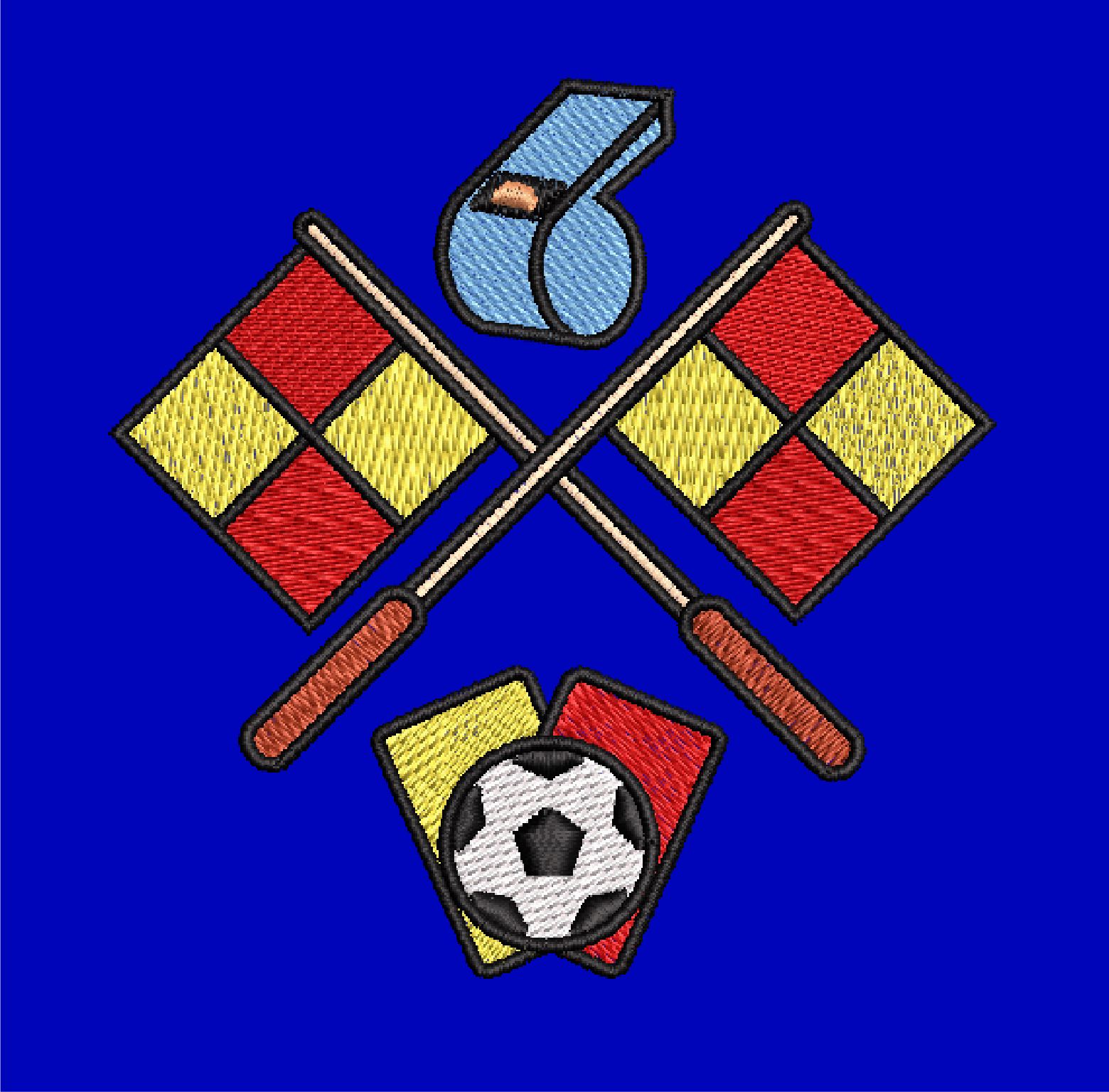 SOCCER FLAG AND WHISTLE EMBROIDERY DESIGN WHISTLE FLAG EMBROIDERY DESIGN SOCCER FOOTBALL FLAG EMBROIDERY DESIGN MACHINE EMBROIDERY FILE