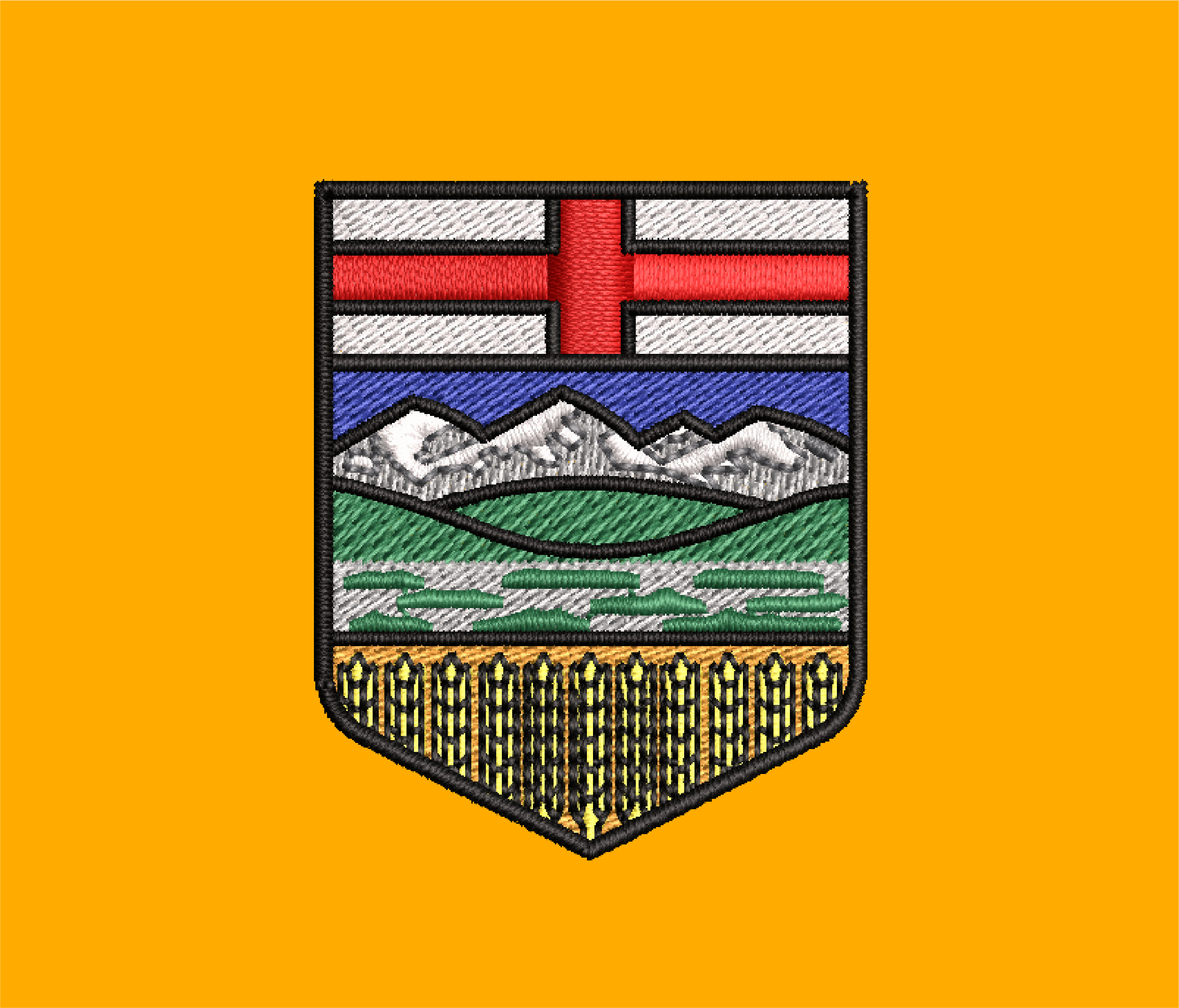 ALBERTA FLAG EMBROIDERY DESIGN ALBERTA MOUNTAIN FLAG EMBROIDERY DESIGN ALBERTA BADGE FLAG EMBROIDERY DESIGN MACHINE EMBROIDERY FILE