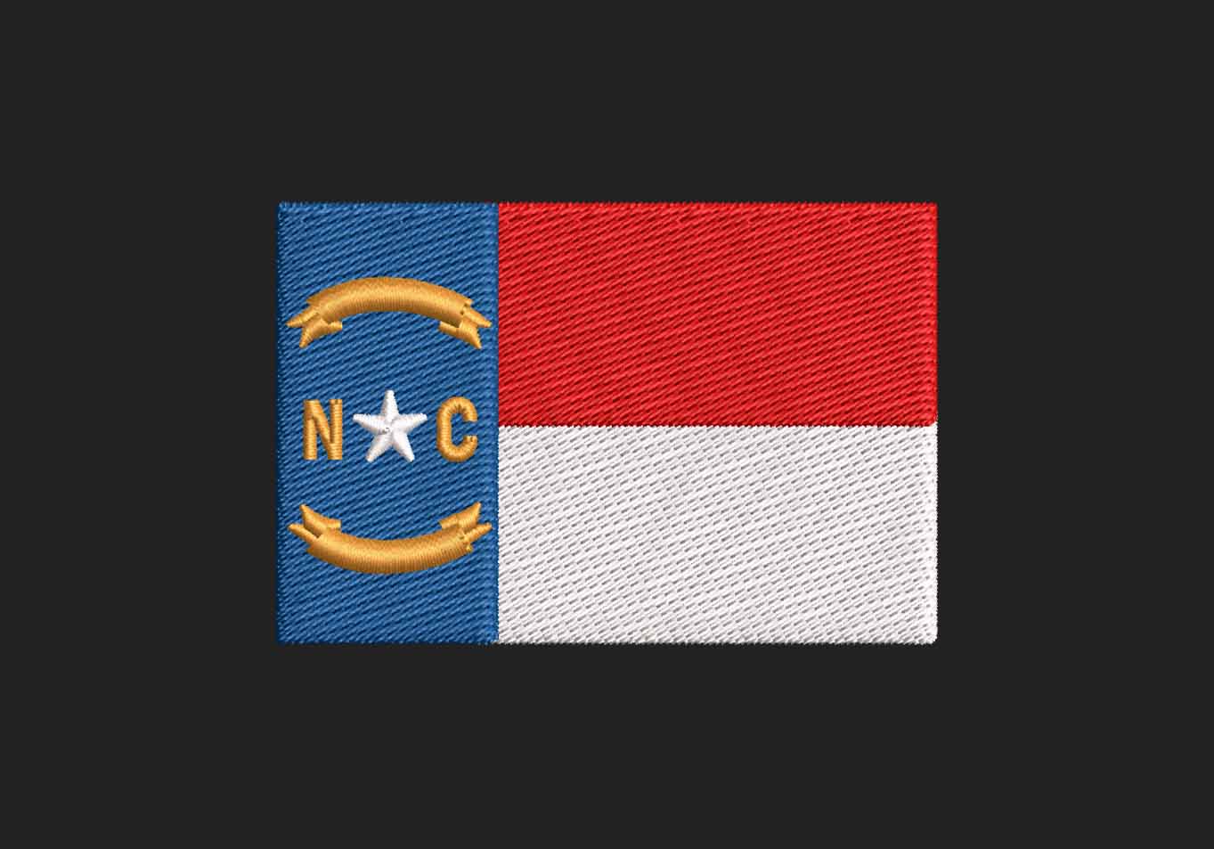 COWANS FORD FLAG LOGO EMBROIDERY DESIGN COWANS NC FLAG EMBROIDERY DESIGN NORTH CAROLINA STAR FLAG EMBROIDERY DESIGN MACHINE EMBROIDERY FILE