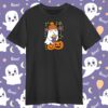 Cute Autumn Ghost SVG PNG Halloween Fall Sublimation Vector