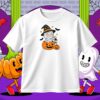 Cute Halloween Mummy with Pumpkin and Witch Hat Vector