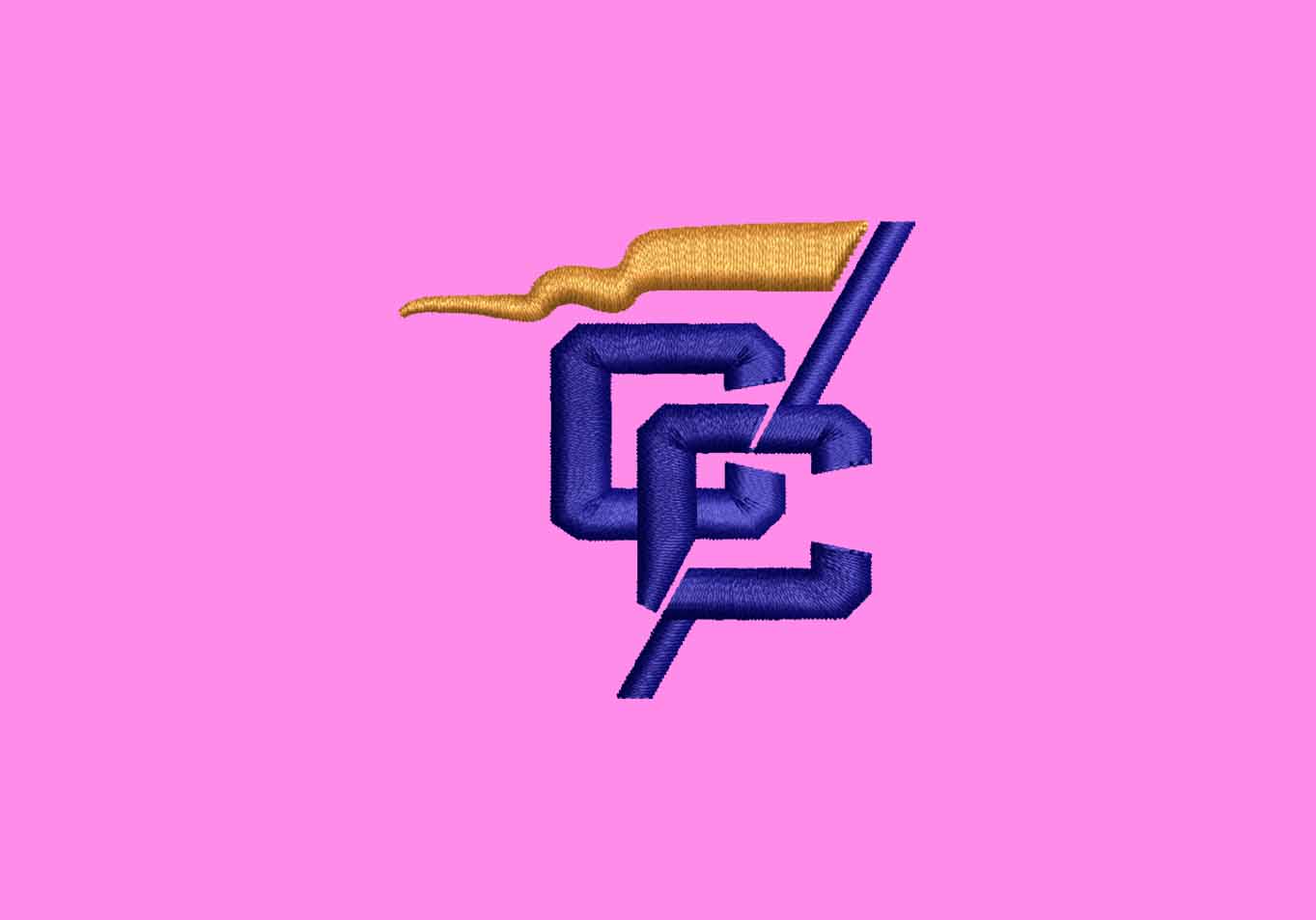 GC FLAG LOGO EMBROIDERY DESIGN WAVED FLAG EMBROIDERY DESIGN GC FLAG POLE EMBROIDERY DESIGN MACHINE EMBROIDERY FILE