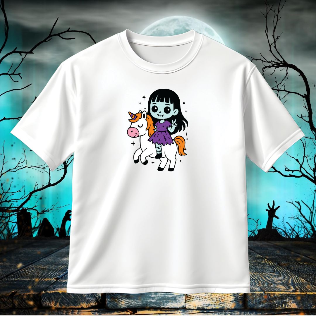Halloween Zombie Girl Riding Unicorn SVG Halloween Zombie Girl Riding Unicorn Vector