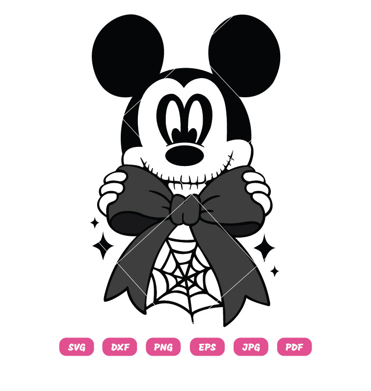 Mickey Jack Skellington Coquette Halloween SVG
