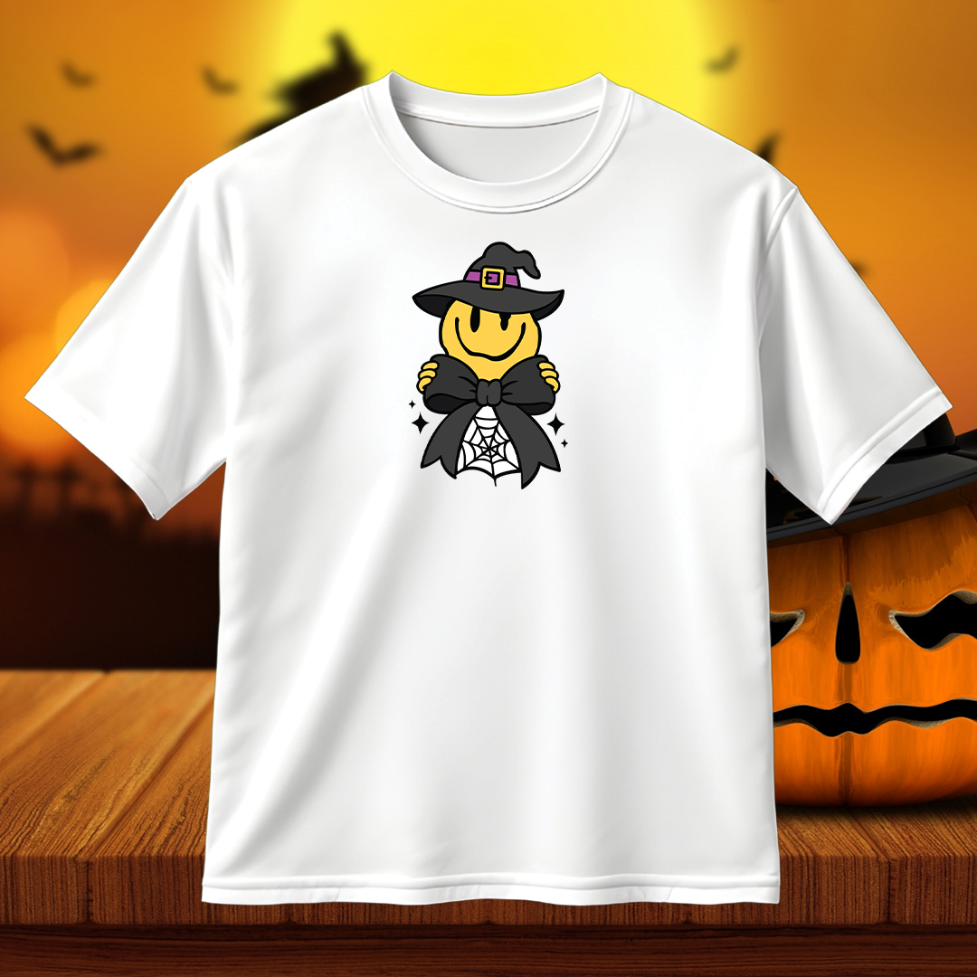 Smiley Face Witch Coquette Halloween SVG