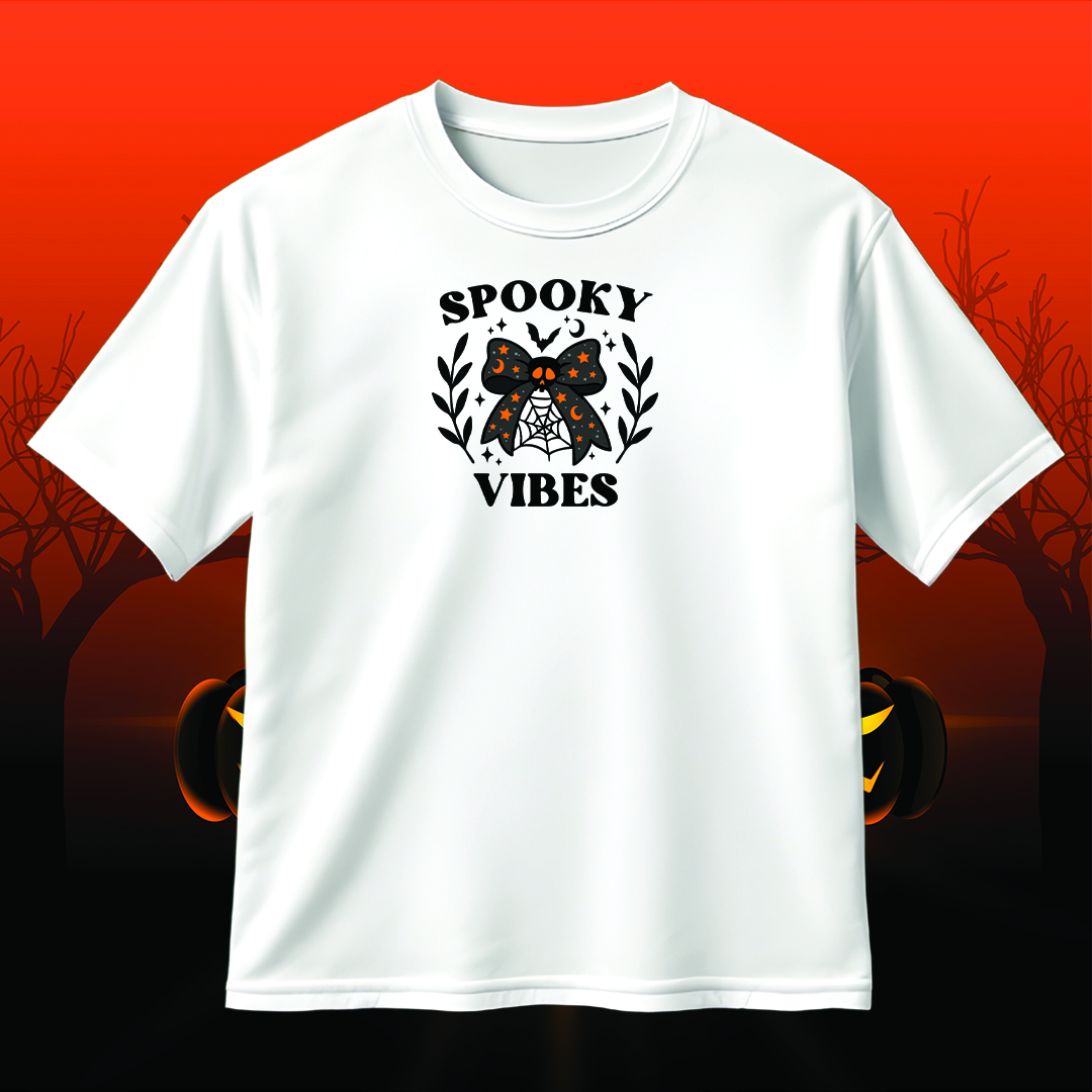 Coquette Bow Halloween SVG Spooky Vibes SVG