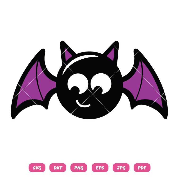Cute Baby Bat SVG PNG Halloween Clipart for Cricut T-Shirt & Kids Crafts