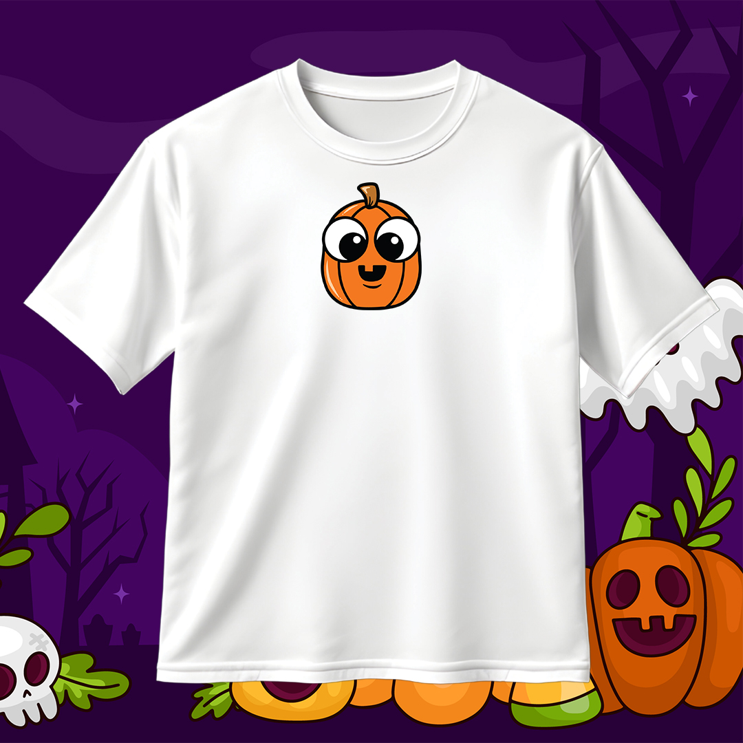Cute Pumpkin SVG PNG Halloween Sublimation Design for T-Shirt
